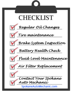Vehicle Maintenance Checklist